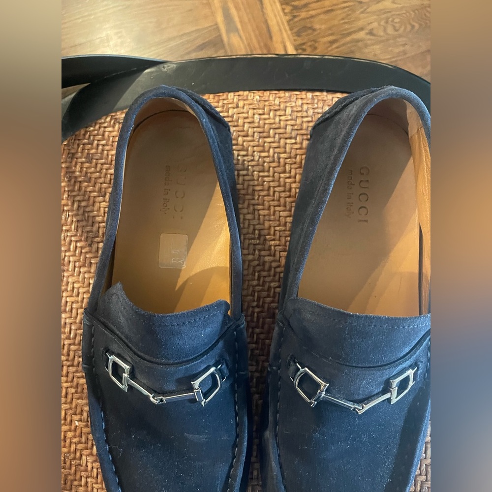 Authentic Gucci Men’s Loafers, navy blue!